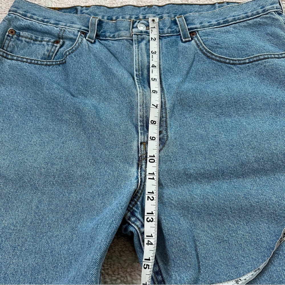 Vintage Levis 505 Jorts Denim Jean Shorts Size 38 Dad Short Classic‎ Light Wash - Picture 7 of 14